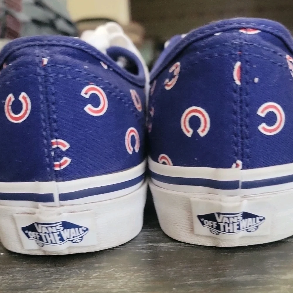 Vans X MLB Authentics Chicago Cubs Sneakers Men’s Size 5  Women's 6.5  EC - Picture 5 of 8